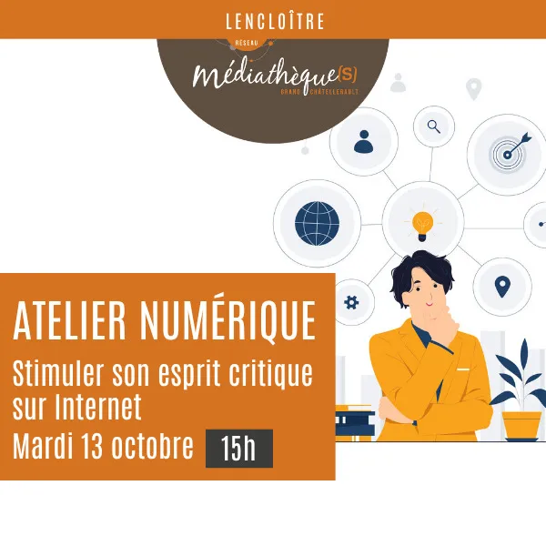 Illustration de l'événement : Atelier numérique : stimuler son esprit critique sur Internet