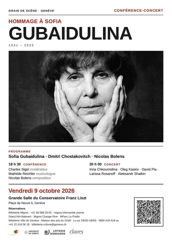 Illustration de l'événement : Hommage à Sofia Gubaïdulina: Conférence-concert