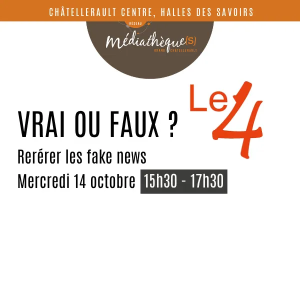 Illustration de l'événement : Permanence Le 4 Infos Jeunes : Vrai ou faux ? Repérer les fake news