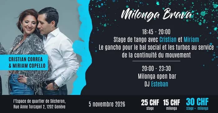 Illustration de l'événement : Milonga Brava avec Cristian Correa & Miriam Copello