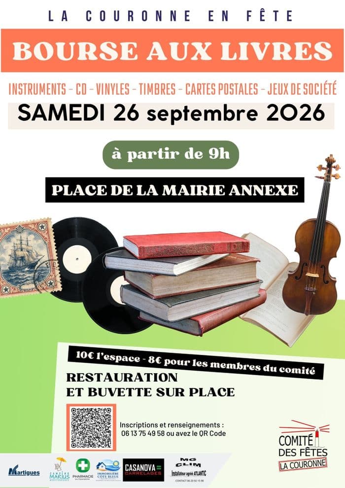 Illustration de l'événement : Bourse aux livres, instruments, CD, vinyles, timbres, cartes postales et jeux de société