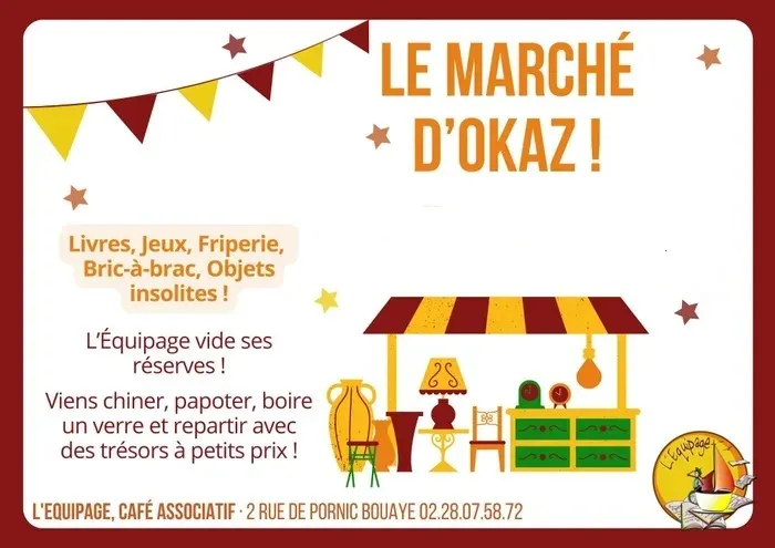 Illustration de l'événement : Le Marché d'OKAZ spécial Noël - vente d’objets d’occasion à Bouaye