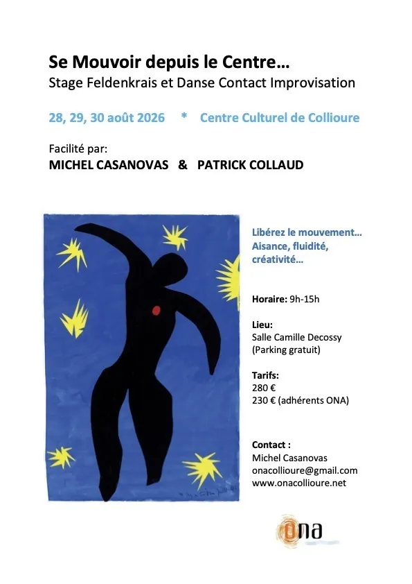 Illustration de l'événement : "Se Mouvoir depuis le Centre" Feldenkrais & Danse Contact Improvisation