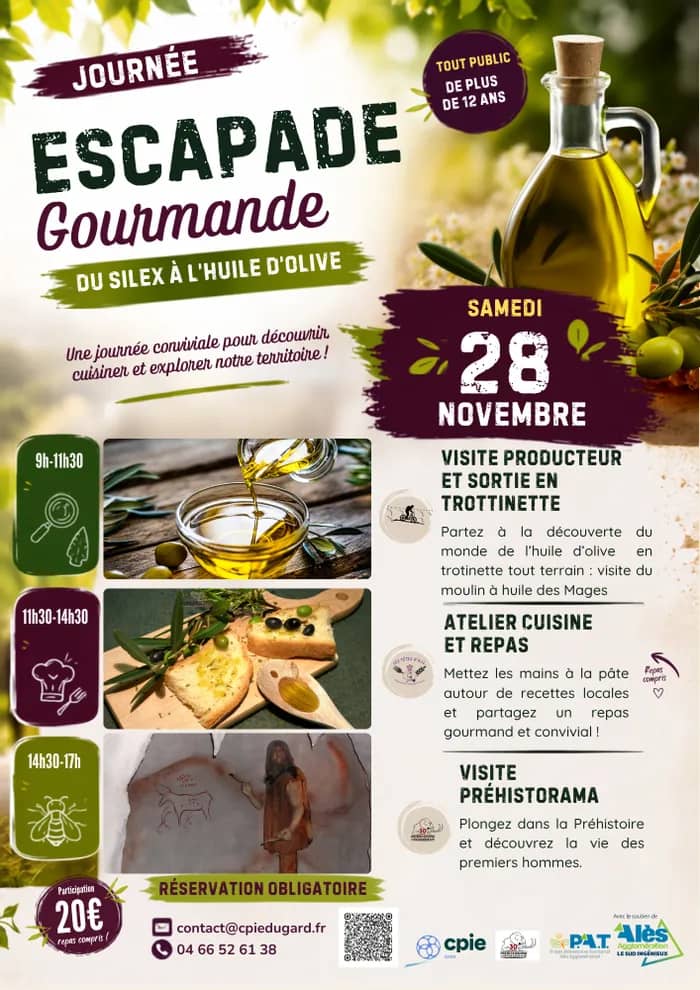 Illustration de l'événement : Journée Escapade Gourmande - Du silex à l'huile d'olive