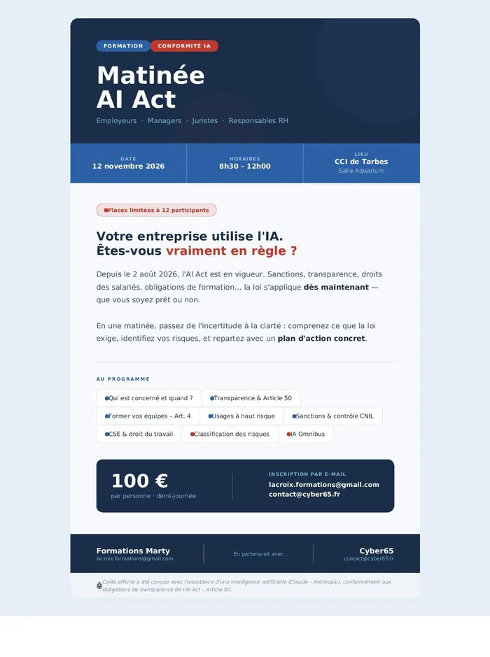 Illustration de l'événement : Matinée AI Act