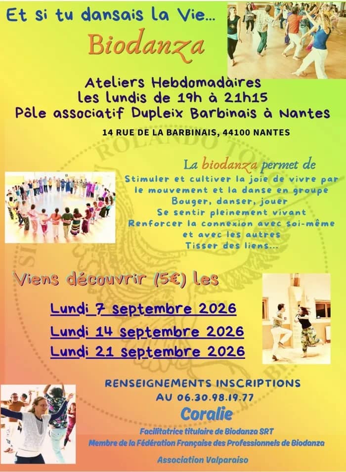 Illustration de l'événement : Ateliers découvertes de Biodanza