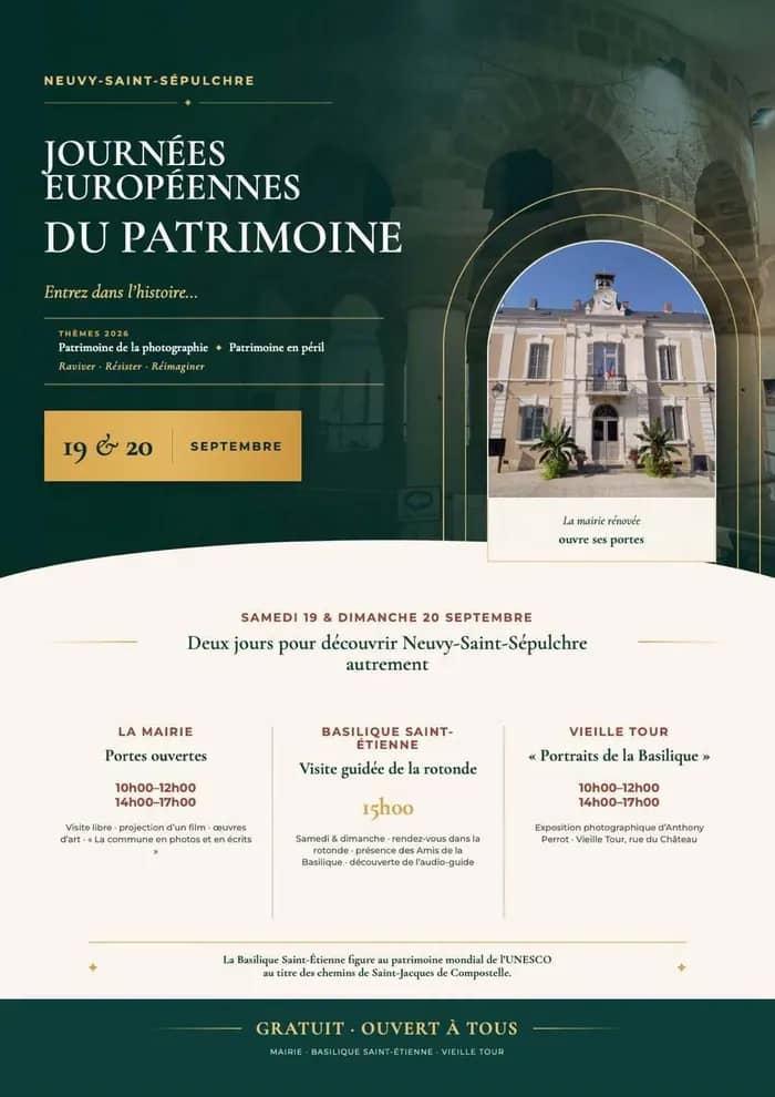 Illustration de l'événement : Journées européeennes du patrimoine à Neuvy-Saint-Sépulchre