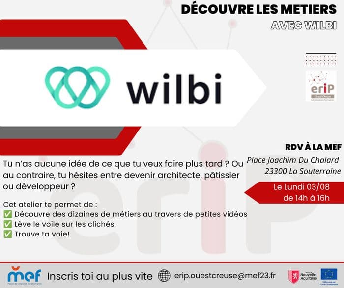 Illustration de l'événement : Découverte des métiers avec WILBI