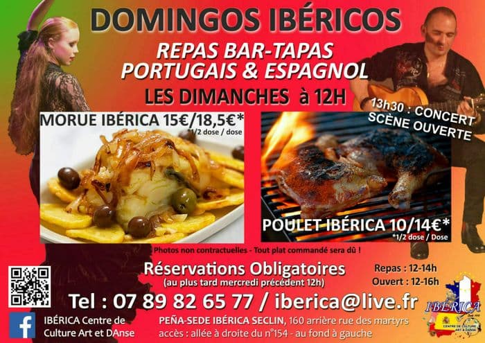 Illustration de l'événement : Domingos ibericos : Repas spectacle bar tapas Seclin Lille