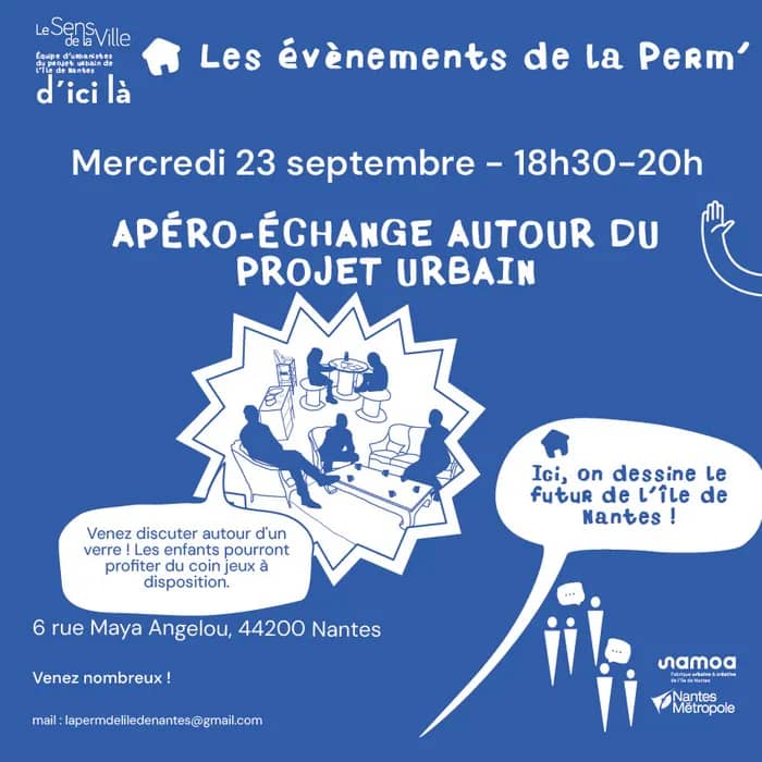 Illustration de l'événement : Apéro-discussion : prenez part au projet !