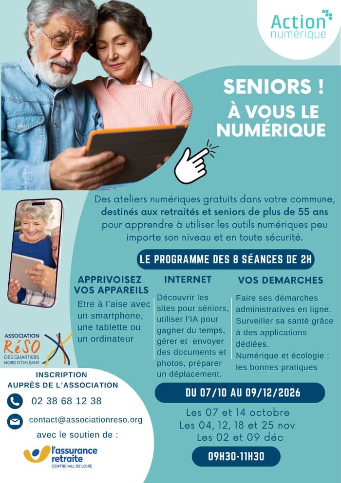 Illustration de l'événement : A vous le Numérique Seniors ! à Orléans