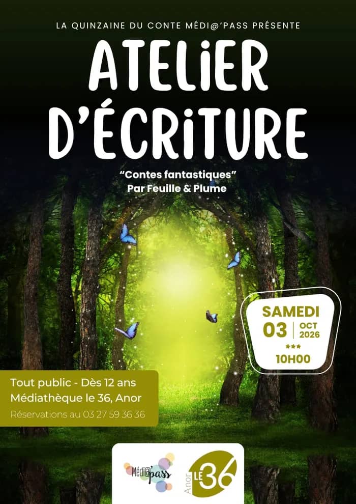 Illustration de l'événement : Contes fantastiques - Atelier d'écriture par feuille & plume