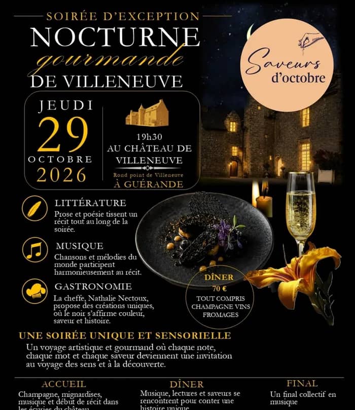 Illustration de l'événement : Nocturne gourmande de Villeneuve - Saveurs d'octobre