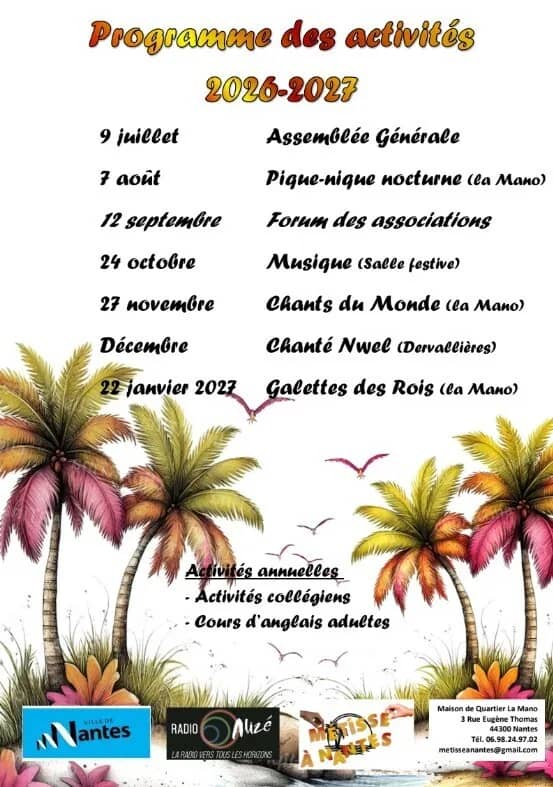Illustration de l'événement : Tous les évènements FUN 2026 de l’association Métisses à Nantes