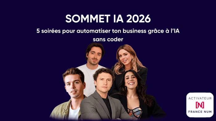 Illustration de l'événement : Le Sommet IA Studeria : 5 soirées pour automatiser et décupler votre business grâce à l'IA