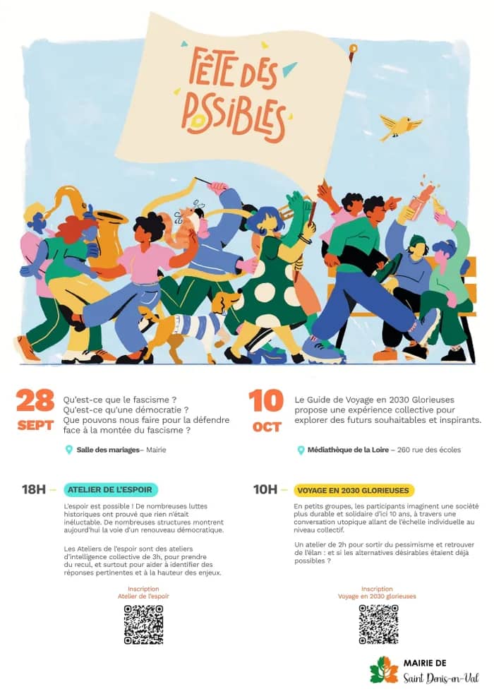 Illustration de l'événement : Fête des possibles : voyage en 2030 glorieuses