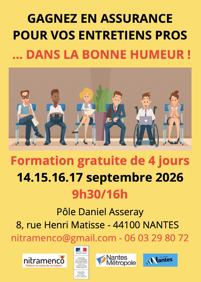Illustration de l'événement : Formation gratuite entrainement expression orale et entretiens pros