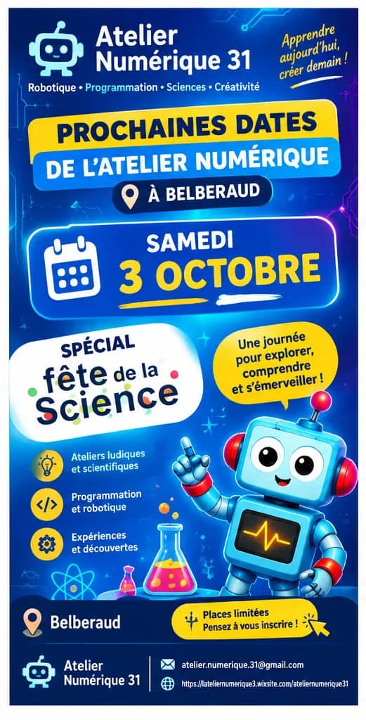 Illustration de l'événement : Atelier numérique - Spécial Fête de la Science
