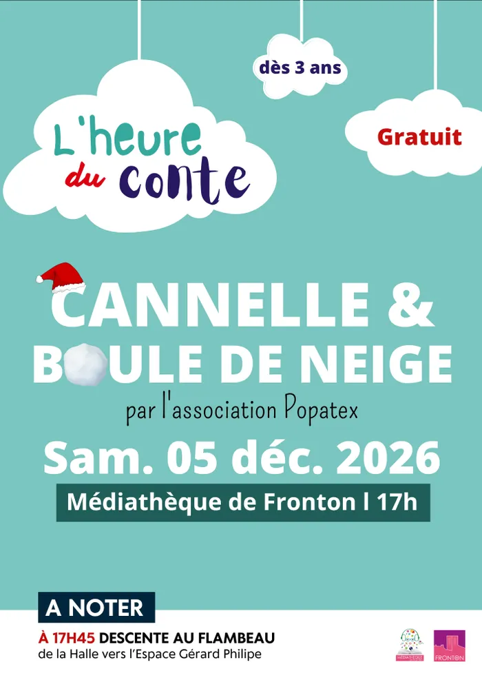 Illustration de l'événement : Heure du Conte de Noël : Cannelle & Boule de Neige