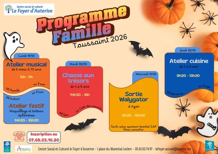 Illustration de l'événement : Programme Animations Famille / Centre Social et Culturel le Foyer d'Auterive