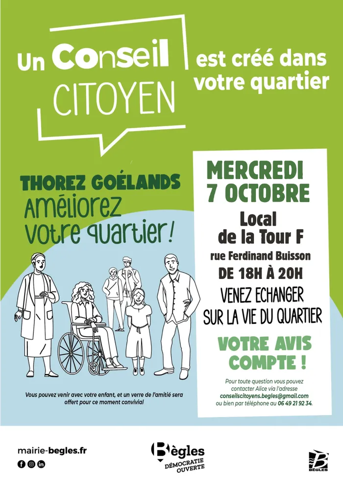 Illustration de l'événement : Conseil citoyen du quartier Thorez Goélands