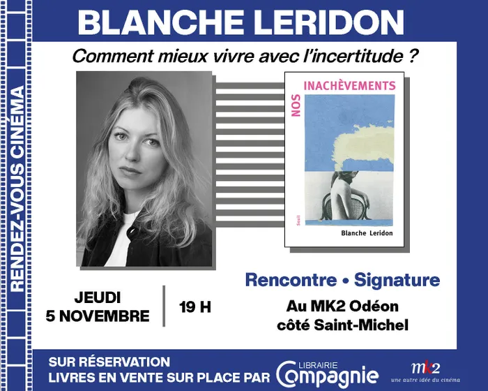 Illustration de l'événement : Rendez-vous cinéma avec Blanche Leridon au MK2 Odéon (côté St Michel)