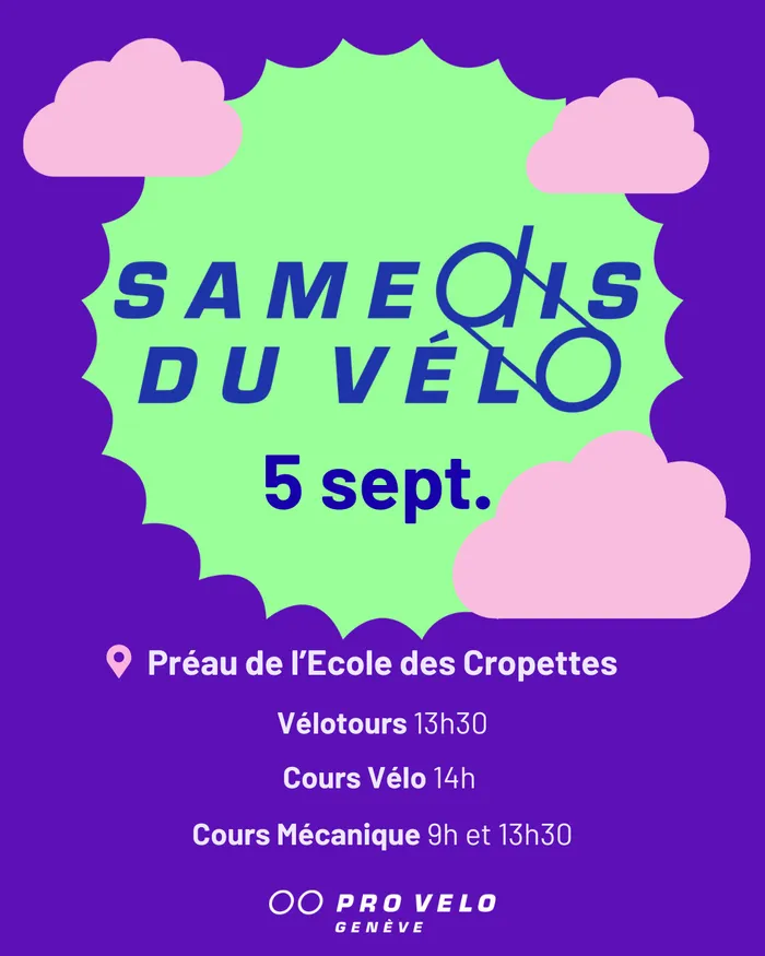 Illustration de l'événement : Samedi du Vélo du 5 septembre