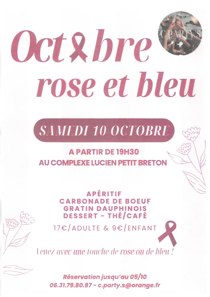 Illustration de l'événement : Octobre Rose et bleu : Soirée C'Party's