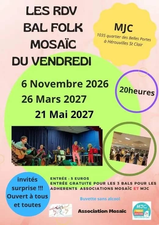 Illustration de l'événement : "Les RDV du Vendredi" Bal FolK MJC Hérouville St Clair