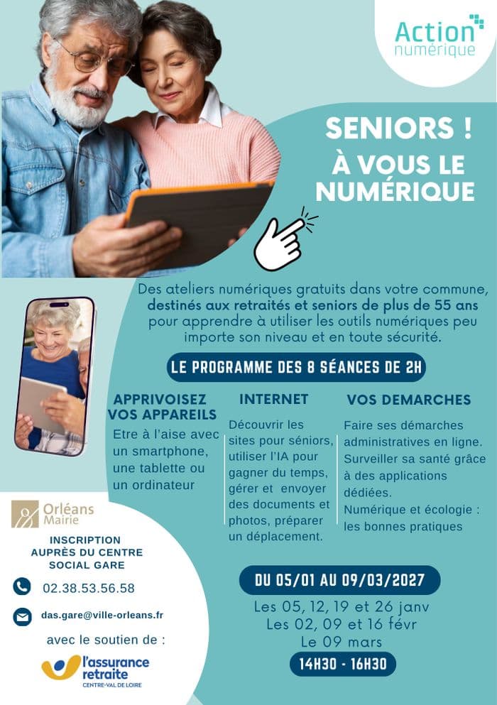 Illustration de l'événement : A vous le Numérique Seniors ! à Orléans