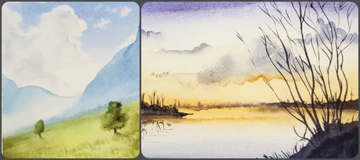 Illustration de l'événement : Débuter à l’aquarelle : le paysage