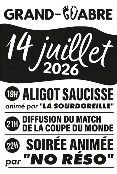 Illustration de l'événement : Festivités 14 juillet - Repas champêtre et bal - Grand-Vabre