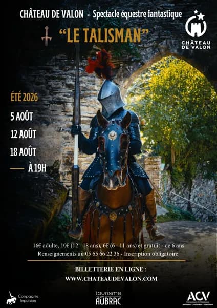 Illustration de l'événement : Spectacle équestre "Le Talisman" au Château de Valon