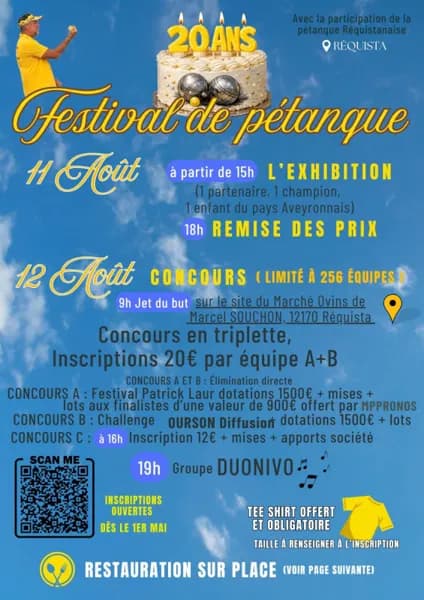 Illustration de l'événement : Festival de Pétanque "Patrick Laur" - 20 ans