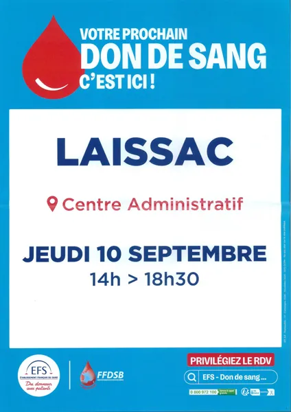 Illustration de l'événement : Don du sang à Laissac