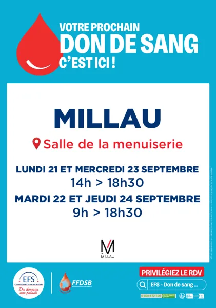 Illustration de l'événement : Don du sang 2026 à Millau