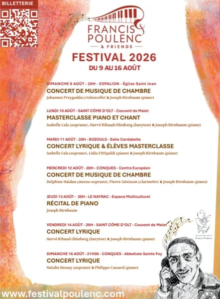 Illustration de l'événement : Concert de Musique de Chambre - Festival F. Poulenc & Friends