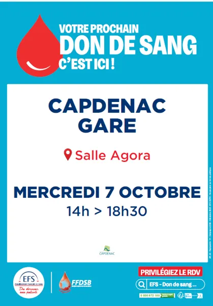 Illustration de l'événement : Don du Sang à Capdenac-Gare