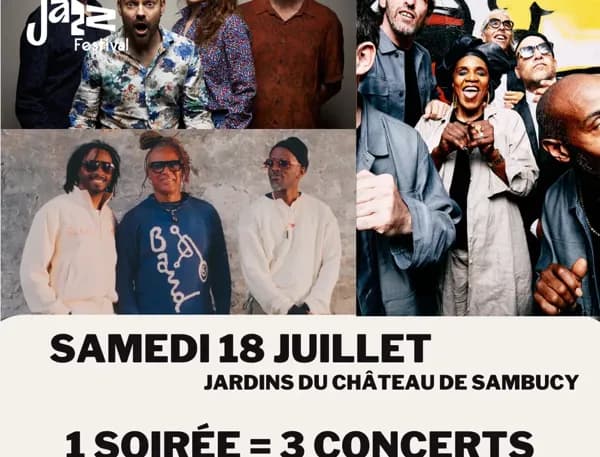 Illustration de l'événement : Soirée du Samedi 18 juillet| Soirée de clôture| 3 Concerts : Prima Kanta (19h) + Poets of Forest (21h) + Arat Kilo feat. Mamani Keita & Mike Ladd (22h30)- Millau Jazz Festival