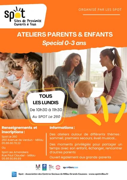 Illustration de l'événement : Atelier / animation pour les 0-3 ans avec leurs parents - Spot le 260