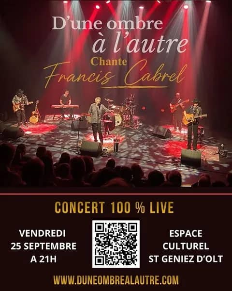 Illustration de l'événement : Concert "D'une ombre à l'autre" chante Francis Cabrel