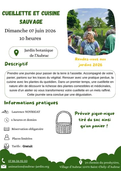 Illustration de l'événement : Rendez-vous aux jardins : "cueillette et cuisine sauvage"