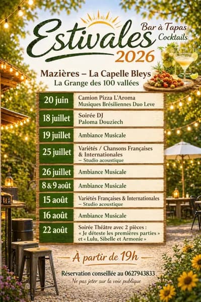 Illustration de l'événement : Les Estivales de La Grange des 100 vallées