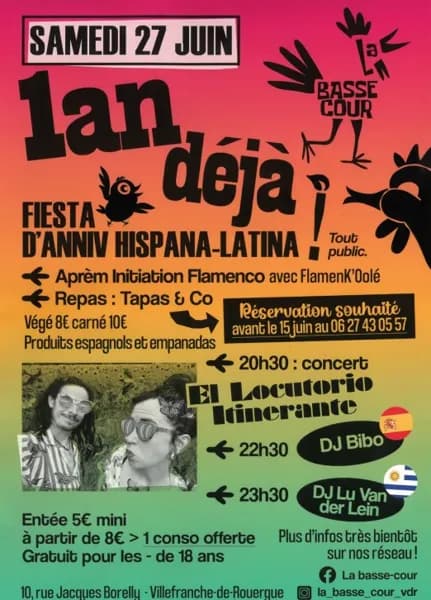 Illustration de l'événement : Fiesta d'anniv Hispana-Latina !
