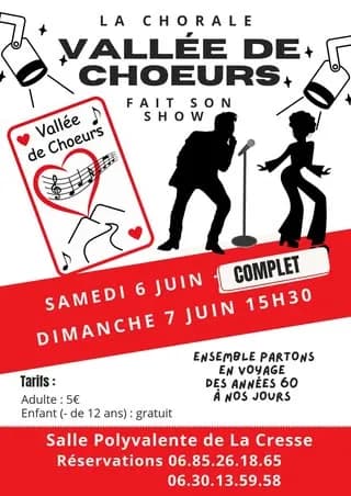 Illustration de l'événement : Concert de la chorale " Vallées de choeurs " - COMPLET