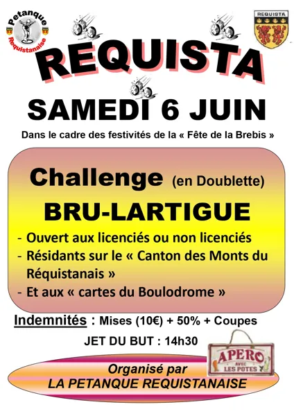 Illustration de l'événement : Challenge de Pétanque Bru-Lartigue en doublette
