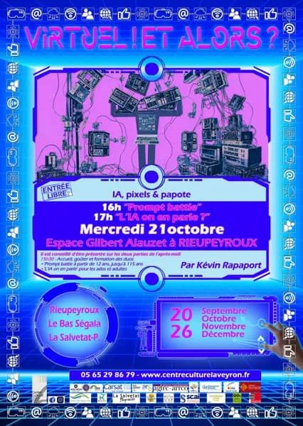 Illustration de l'événement : IA, pixels & papote