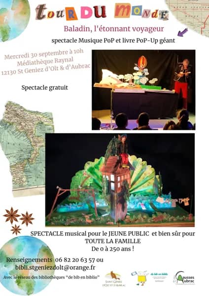 Illustration de l'événement : Tour du Monde : Spectacle "Baladin, l'étonnant voyageur"
