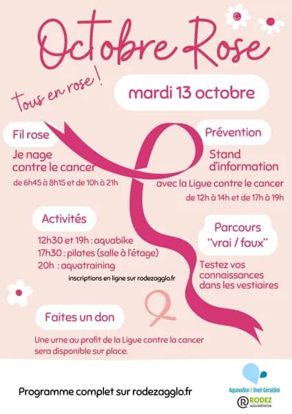 Illustration de l'événement : Tous en rose à Aquavallon !