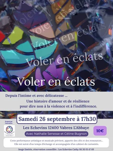 Illustration de l'événement : Performance artistique et musicale :"Voler en éclats"